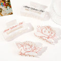 QIYUE Pearl White Acrylic  Hair Claw Happy Valentine's Day Cupid Hair Clip