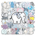 50Pcs Cute Elephant Animal Children Kids Gifts Toy For Water Bottles Luggage Laptop Paper Decals Cartoon Stickers