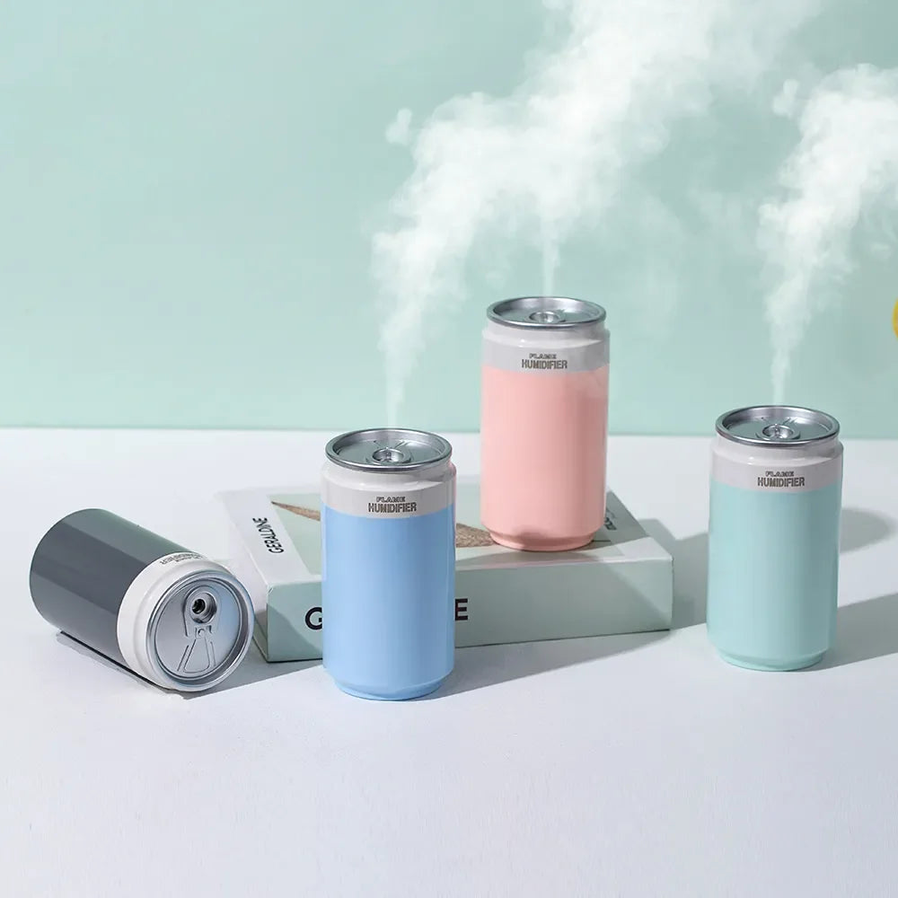 New Design 260ml Promotional Gifts Cans Mini Air Humidifier Essential Oil Aroma Diffuser Cool Mist Humidifier for Home Car Yoga