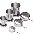 75ML 150ML 250ML Stainless Steel Folding Cup Retractable Cup Collapsible Blackjack Cup Teacups Teaware Folding Glass