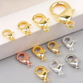 New 10mm 12mm 15mm 19mm 23mm Big Clasp 14k Gold 18k Gold Copper Lobster Clasp for Necklace Bracelet Jewelry Accessories