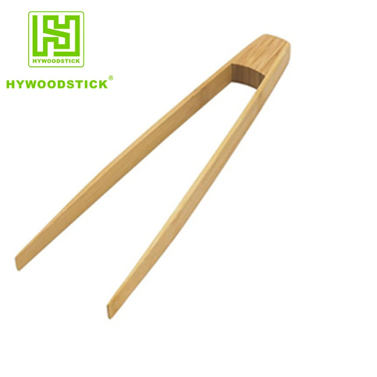 Wholesale Eco-Friendly Biodegradable High Quality Natural Bamboo Serving Mini BBQ Tong Disposable Utensils Heat Resistant Custom