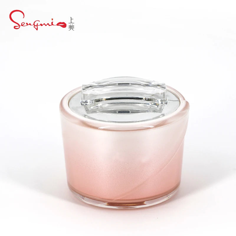 In Stock Sengmi Pink 15g High Quality Empty Acrylic Plastic Cosmetic Jar 53x59mm Free Sample
