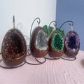 Wholesale Dinosaur Eggs USB Holiday Gifts LED Crafts Home Natural Crystal Healing Gems Night Lamp Table Lamp