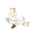 Unique Luxury Vintage Round Glass Screw Atomizer Perfume Bottles 30ml 50ml Empty Leak Proof with Pump Sprayer MOQ 100pcs