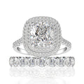 925 Sterling Silver Stackable Wedding Rings Set Rhodium Orthodox Engagement Ring Zircon for Women Perfect Gift for Couples