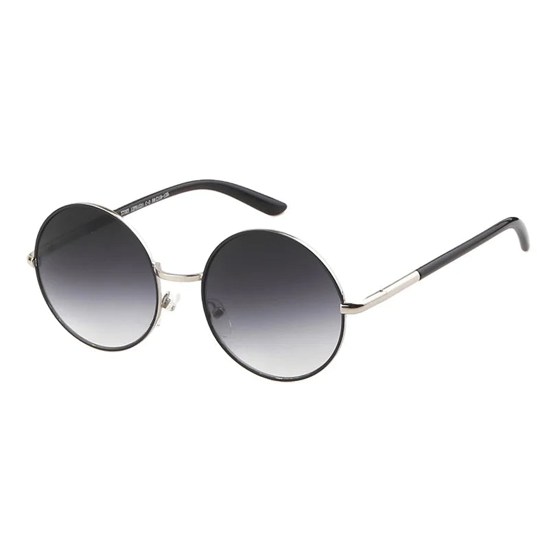 STY12PB1231 Gradient UV400 Vintager Retro Steampunk Round Sunglasses Custom Logo Designer Sun Glasses for Women Men