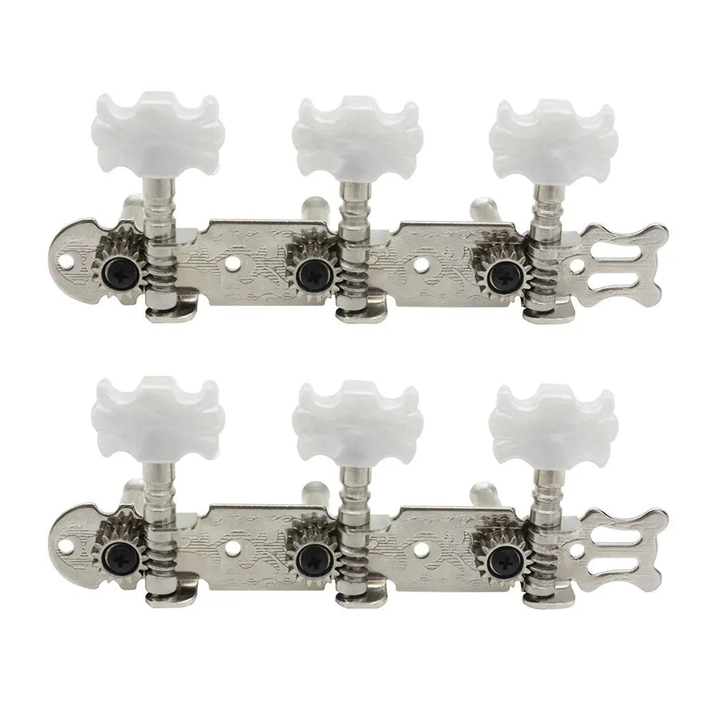 2pcs Folk Guitar Machine Head Knobs Guitar String Tuning Pegs Tuner Guitar Tuning Keys Silver Color
