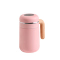 Smart Display Temperature Office Coffee Mugs With Wood Grain Handle Custom New 480ml 316 Stainless Steel Smart Insulation Cup
