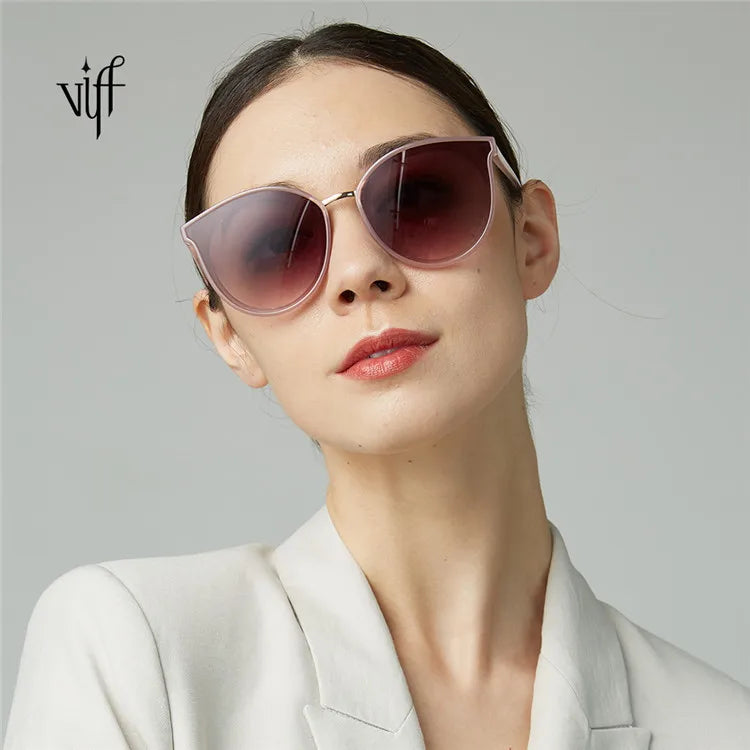 VIFF HP18665 High End Quality Mirror Round Fashion Vintage Women Sunglasses