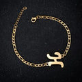 Personalized No Fade Initial Bracelet Women's Bracelet A-Z 26 Letter Charm Bracelet for Women's Stainless Steel Jewelry