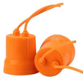 Plastic E27 Base With Hole for Wire Screw Light Bulb Lamp Socket Holder Round E27 80mm Screw Flat Lamp Holder