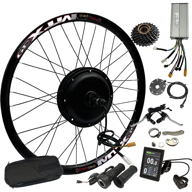 MTX39 Wheel 26/27.5/29'' 48V 52V2000W Electric Bike Ebike Bicycle Hub Part Motor Rear Conversion Kit with 7speed 8S Display MegaBDM