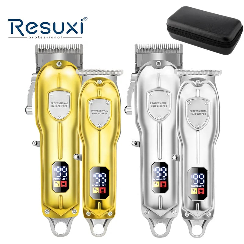 Resuxi LM-2026 Professional Hair Cutting Machine Manufacturer Wireless Hair Trimmer Men High Speed Hair Clipper Set