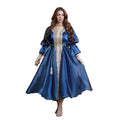 Fashion Stylish V-Neck Applique Lantern Sleeves Long Sleeves High Sleeves Tassels Abayas for Women Muslim