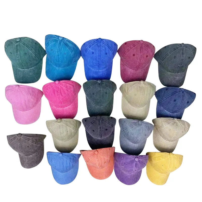 Promotional Advertising Distressed Washed Demin Jean Dad Hats Soft-top Cap Vintage Baseball Cap for Customized