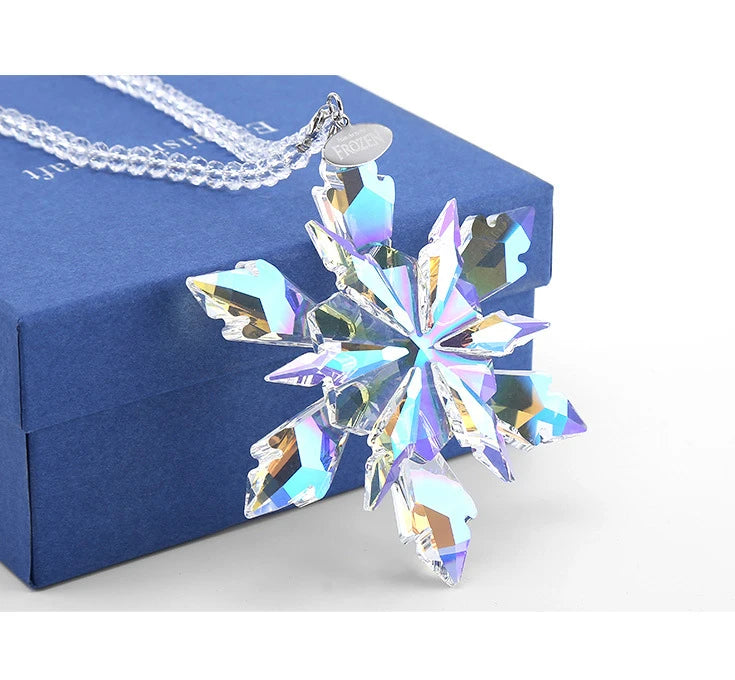 Transparent Stars Hanging Ornaments Christmas Decorations Crystal Snowflake
