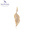 X000720736 XUPING Jewelry 18K Gold Plated Color Fashion Leaf Charm Pendant