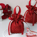 Christmas Packaging Jewelry Gift Bag Candy Dragee Drawstring Gift Bag Home Holiday Party DIY Decoration Wedding Bags