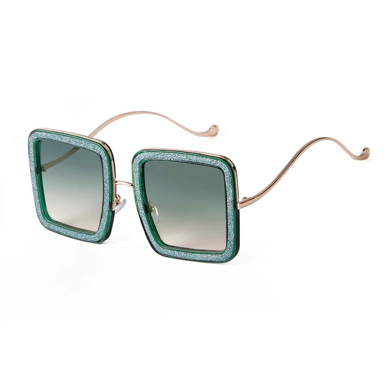 STY9278A New Diamond Crystal Sunglasses Oversized square Rhinestone Eyewear Women Gradient Shades
