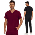 42019 Unisex Pocket Design Fabric Medical Scrub Uniform Suit Modern Scrub Uniform Work Practical Recreational Scrub Uniform Set
