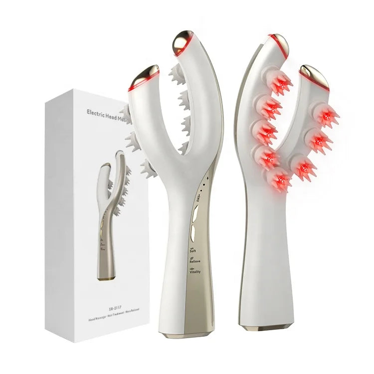 Head Massager Scalp Massage Devices Home Hair Care Comb Red Light Therapy Electric Scalp Massager Brush for Hair Growth