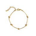 Top Selling Non Tarnish Stainless Steel 18K Gold Plated Knotted Nunchakus Link Chain Women Handmade Bracelets