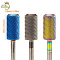 3/32" Cross Cut Long Shank Medium 6.6mm Large Barrel Blue Black Rainbow Safety Professional Carbide Nail Drill Bits with Chamfer
