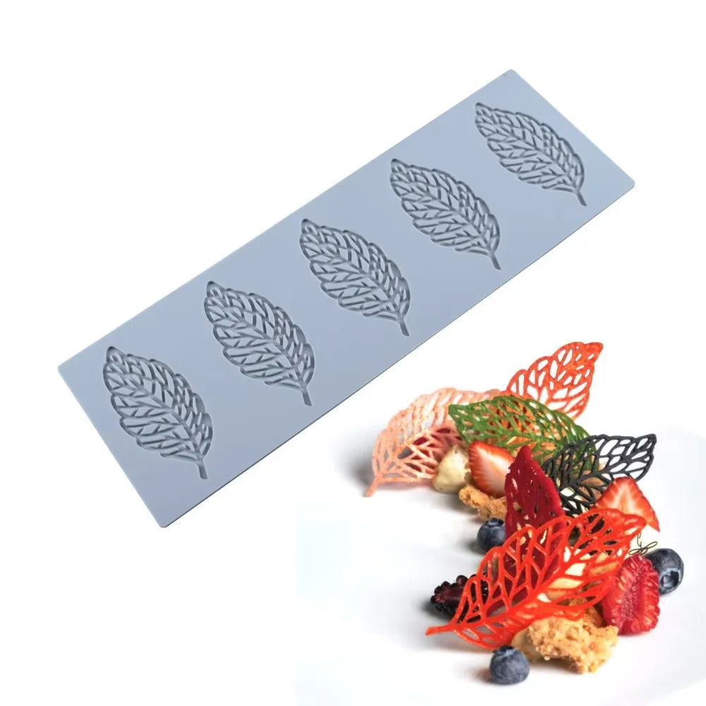 CHUJU 3D Hollow Leaf Candy Mold Coral Branch Leaves Chocolate Molds Silicone Fondant Lace Pad Cake Mold Clay Mould