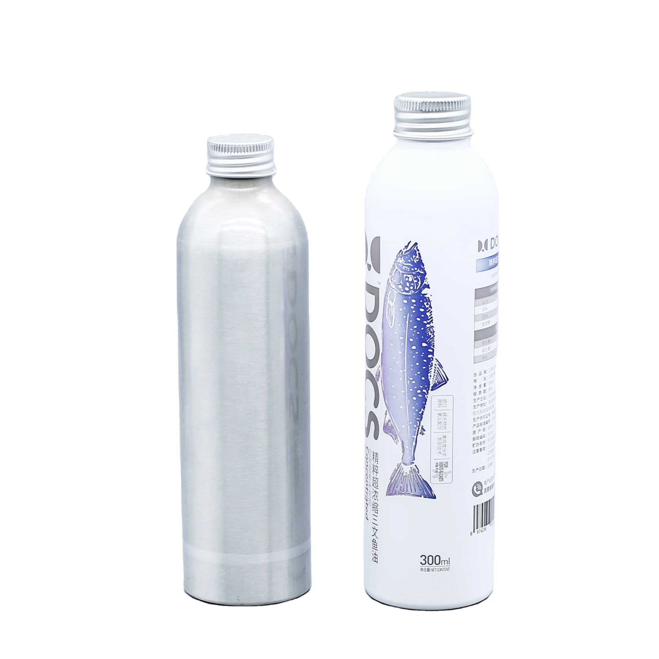 Customized Logo 100ml 120ml 150ml 250ml Silver Aluminum Bottle Aluminium Beverage Bottles