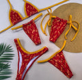 Custom With LOGO Label Customized Lace up Triangle Bikini Sets