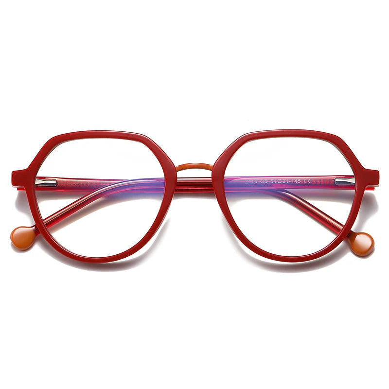 Women's Vintage Optical Eyeglasses New Fashion High Quality TR90 CP Spectacles Frame Unisex Anti Blue Light Customizable