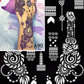 Wholesale Unique Designs Henna Stencils Sticker Template Temporary Hands Fingers Paint Lady