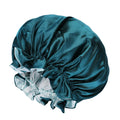 SongMay Customized logo Satin Hair Designers Bonnets Double Layer Sleeping Colorful Women Satin Bonnets