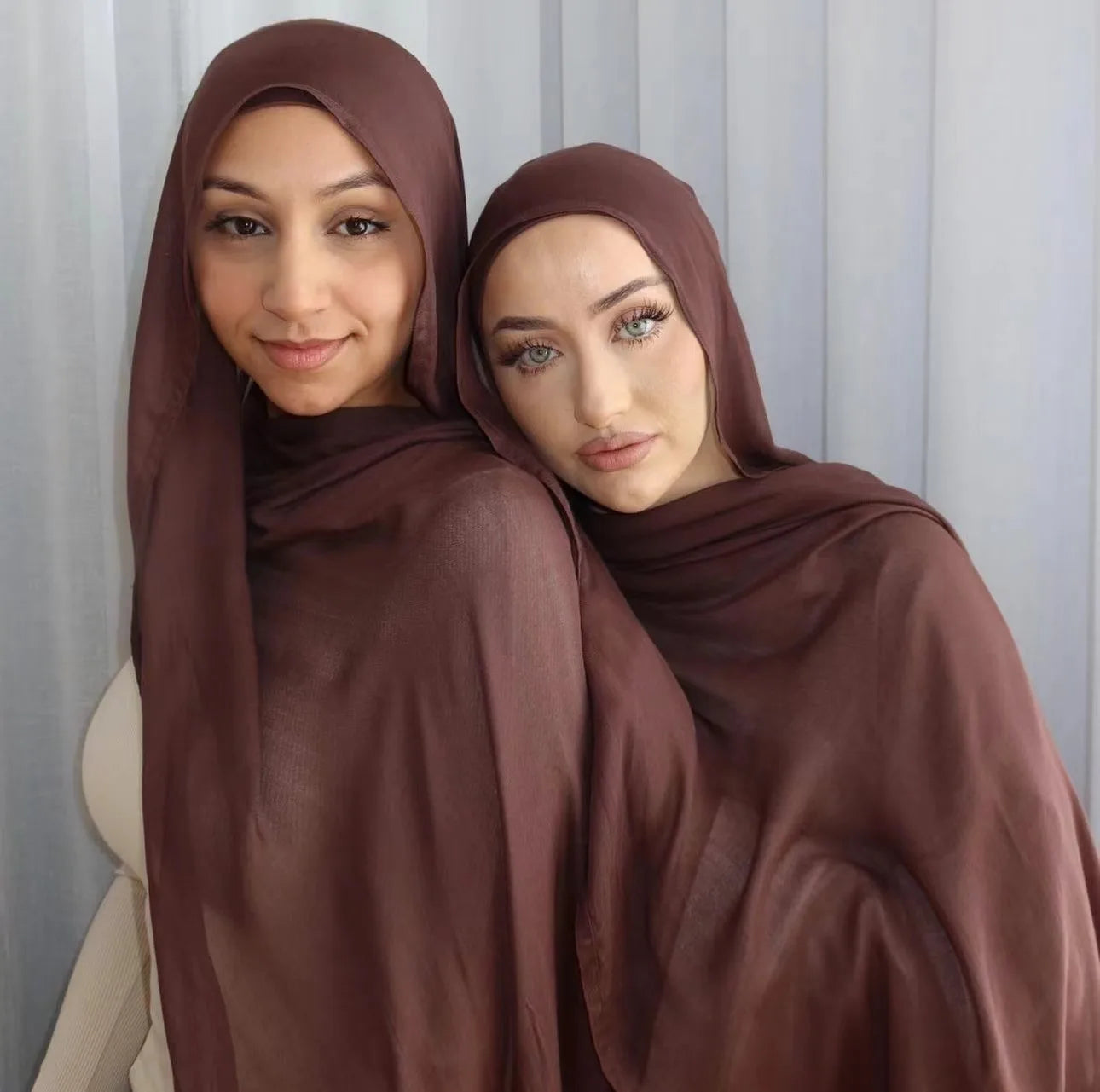 Perfect Matching Light Weight Soft Cotton Rayon Viscose Woven Modal Muslim Women Shawl Hijab Scarf