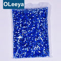 Oleeya Wholesale 14400pcs Neon and Opal Colors Glass Rhinestone Non Hotfix Nail Rhinestones for Nails Dressing Art