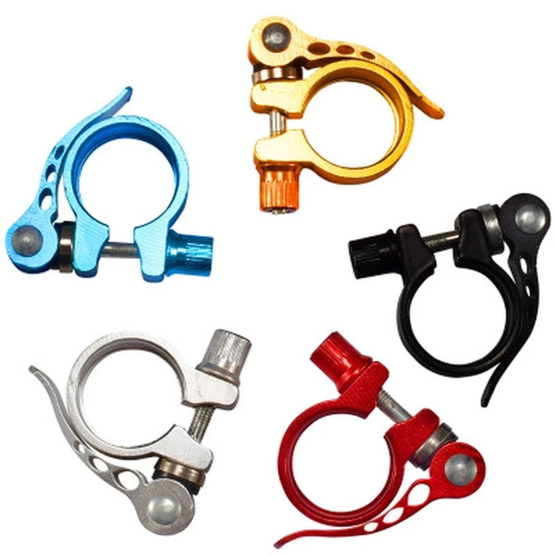 Aluminum Alloy Bike Quick Release Clip Ultralight 28.6 31.8 34.9mm Seatpost BMX Cycling Tube Clamp for MTB Road Bicycle Riding