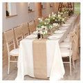 Burlap Table Runner Natural Jute for Wedding Banquet Decoration - Natural Jute Burlap
