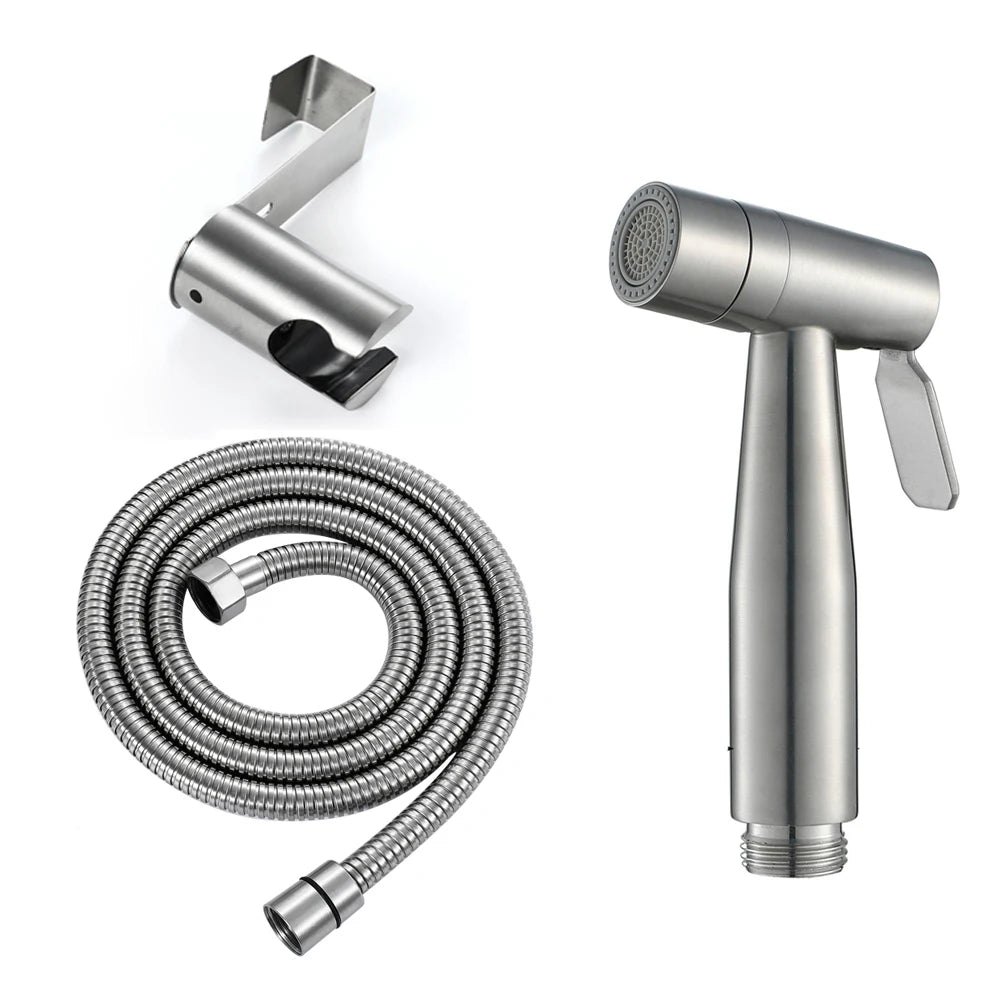 In Wall Bidet Sprayer Set Energy-Saving SUS304 Shattaf Toilet Bidet  High Pressure Easy Clean Shattaf Bathroom
