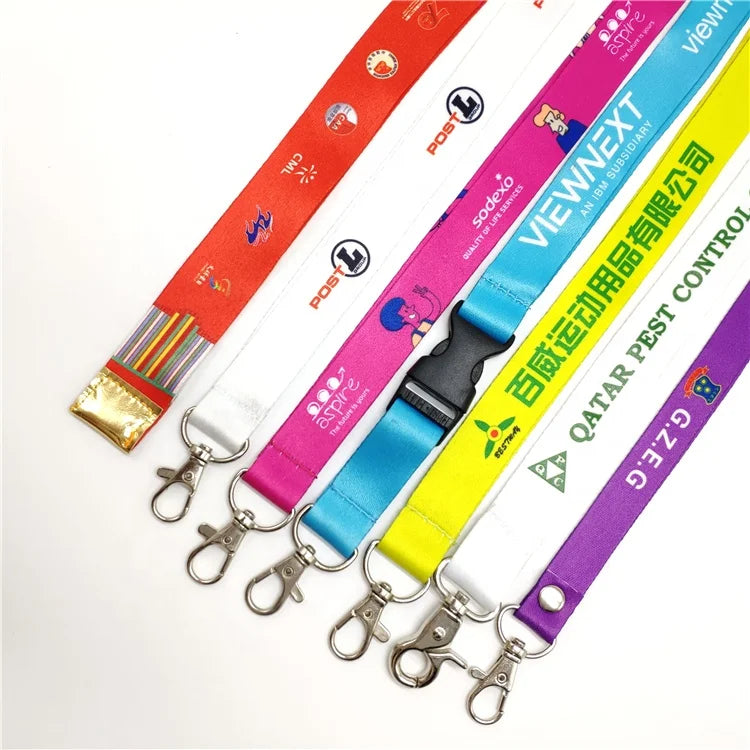 New Design Sublimation Polyester Lanyards with Logo Custom Neck Lanyard Strap With Safety ID Badge Holder Keychain Lanyard