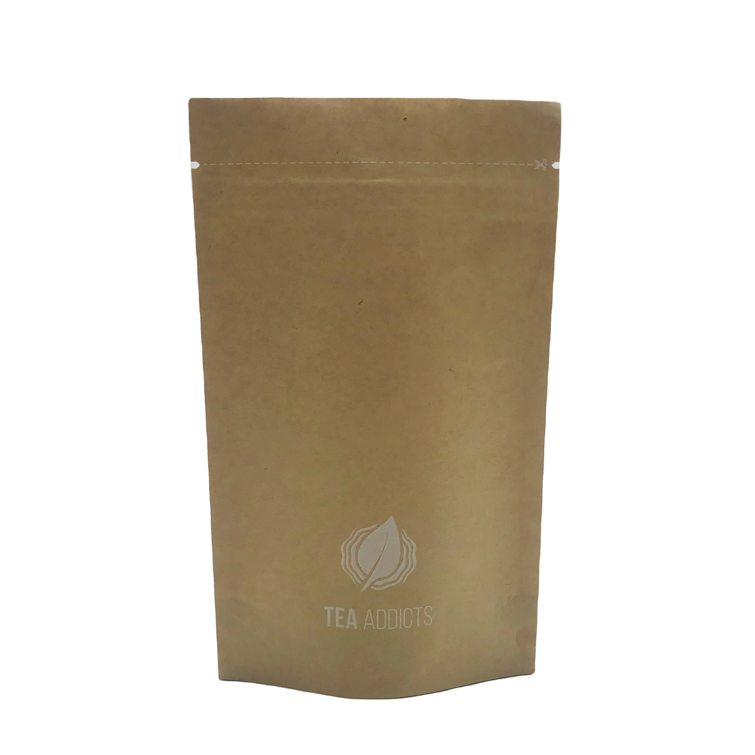 PLA Lining Kraft Compostable Heat Seal Food Stand up Pouch Biodegradable Packaging Bag