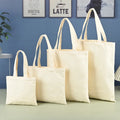 Eco-Friendly Plain Blank Cotton Canvas Tote Bag DIY Custom Logo Printed Shopping Bag White or Original Color for Gift Purpose