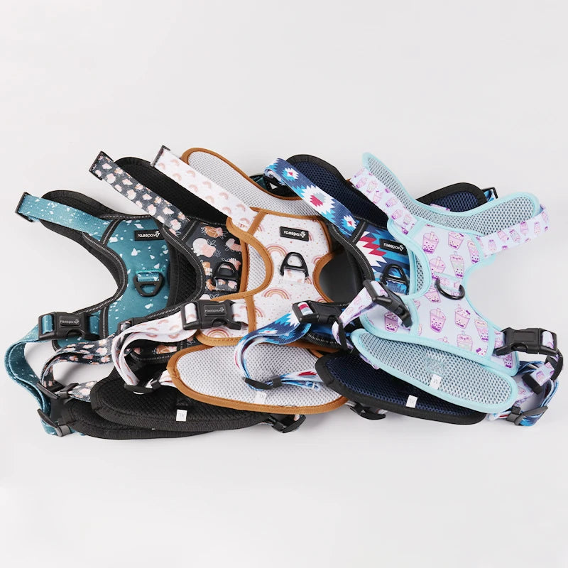 Wholesale Reflective Heavy Duty Pet Dog Harness for Durable Dogs Step Soft Oxford Medium Large Dog Harness with New Design