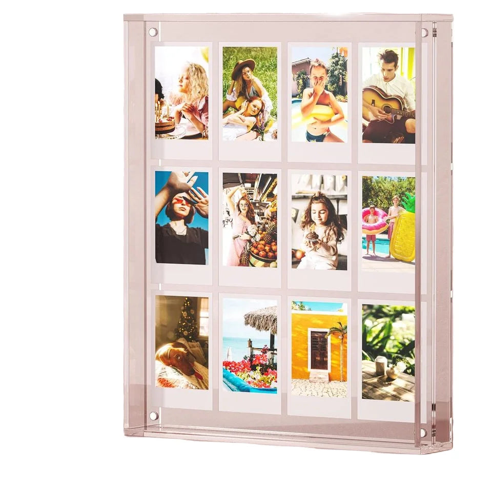 Fujifilm Mini/Wide/Square Films 9.9\" X 12.5\" Instax Frame 2x3 Mini for Polaroid Collage Photo Frame Acrylic Floating Pressed