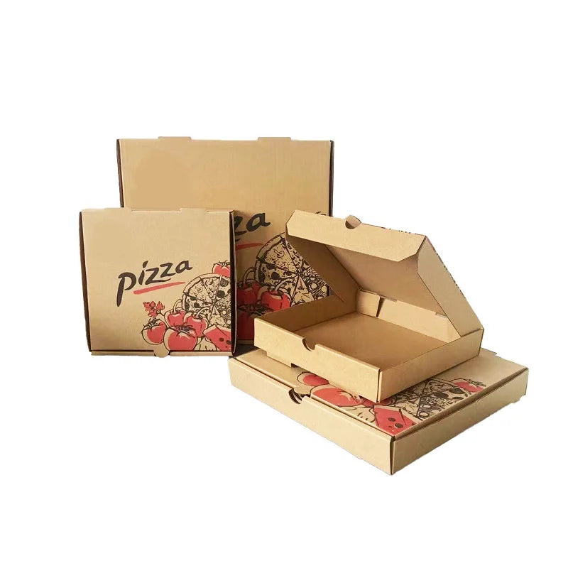 Mini Multi Layer Corrugated Delivery Italian 18-Inch Rectangle Pizza Boxes Recyclable Food Packaging Gold Foil