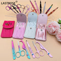 Eyelash Extension Tweezer Tools Stainless Steel Eyebrow Tweezers Applicator Scissors Private Label Lash Extension Tweezers Set