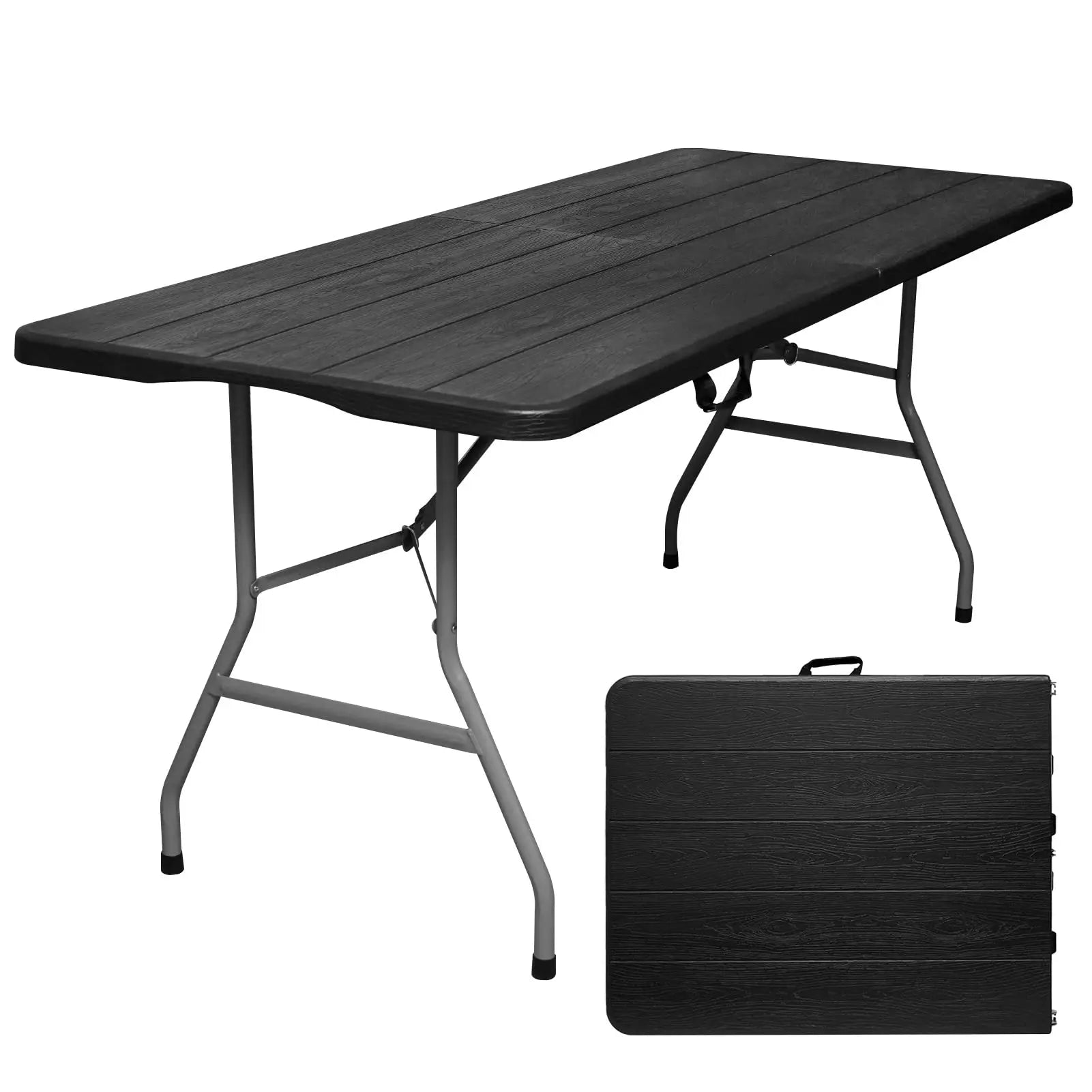 Wholesale Outdoor Heave Duty Home Camping 6ft Plastic Furniture Portable Rectangle Banquet HDPE Folding Table for Events