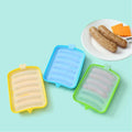 Bpa Free 6 Cavity Non-stick Food Grade Eco-Friendly Silicone Baking Tool for DIY Homemade Hot Dogs & Sausage Mold with Opp Bag