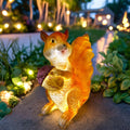 Resin Rabbit Squirrel Statue Animal Garden Luminous Gift Animal Statue Outdoor Garden Decoration Theme Light