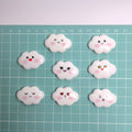 Bulk 100Pcs/Bag Lovely Cartoon Cloud Flatback Resin Cabochons Embellishments Accessories for Phone Case Scrapbooking Craft DIY